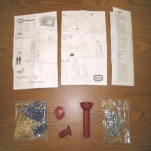 Hardware Pack: Hub Cover (G). Hub Pin (F). Steering Wheel Insert (E). Screw 2.5 in. (K). Screw 3.25 in. (Y). Bolt Cover Blue (X) and Instructions