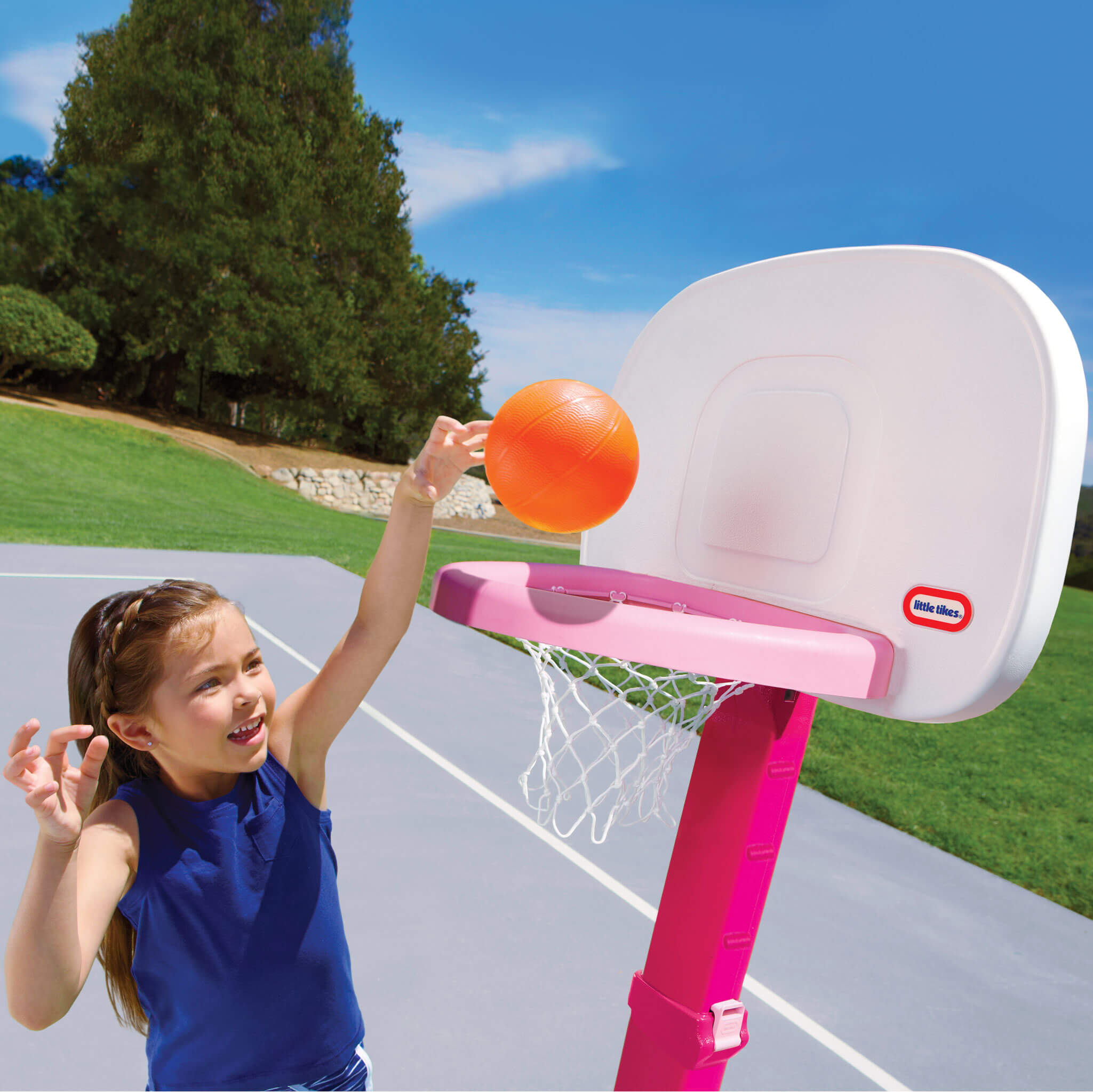 TotSports™ Easy Score™ Basketball Set - Pink - Image 4