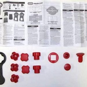 Hardware Pack: Bolt (A). Nuts (B). Nut Slotted (C). Spacer (I). Wrench and Instruction Manual