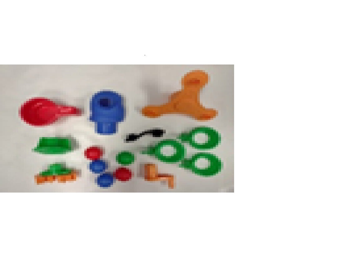 Hardware Pack: Ferris Wheel F. Ferris Wheel Crank K. Ferris Wheel Car L. Drain Plug M. Water Wheel Assembly G. Water Spinner H. Fill Cup O. Whale P. Crab P. Turtle - Image 3